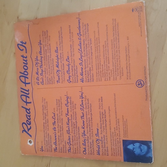 GEORGE HARRISON Extra Texture Vinyl Record Album LP Apple 1975 Rock & Pop Music - Picture 9 of 14